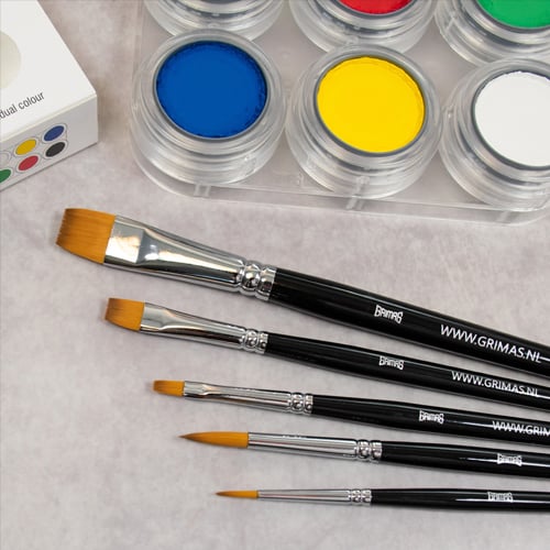 Face Paint Brush Set ROUND/FLAT