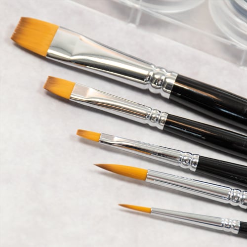 Face Paint Brush Set ROUND/FLAT