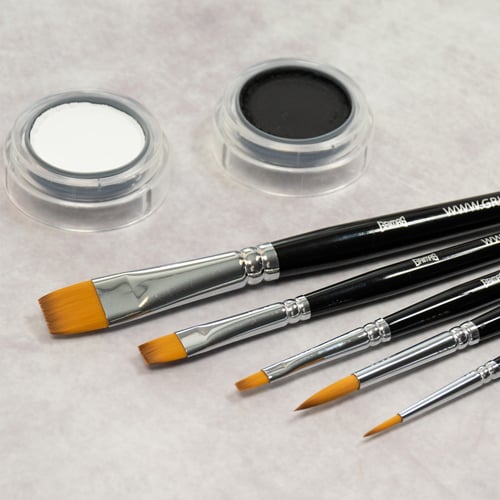 Face Paint Brush Set ROUND/FLAT