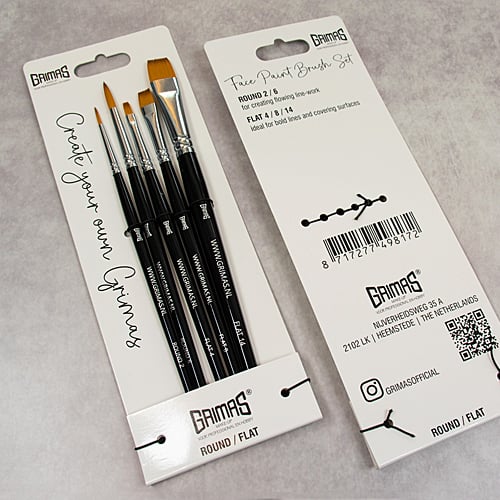 Face Paint Brush Set ROUND/FLAT